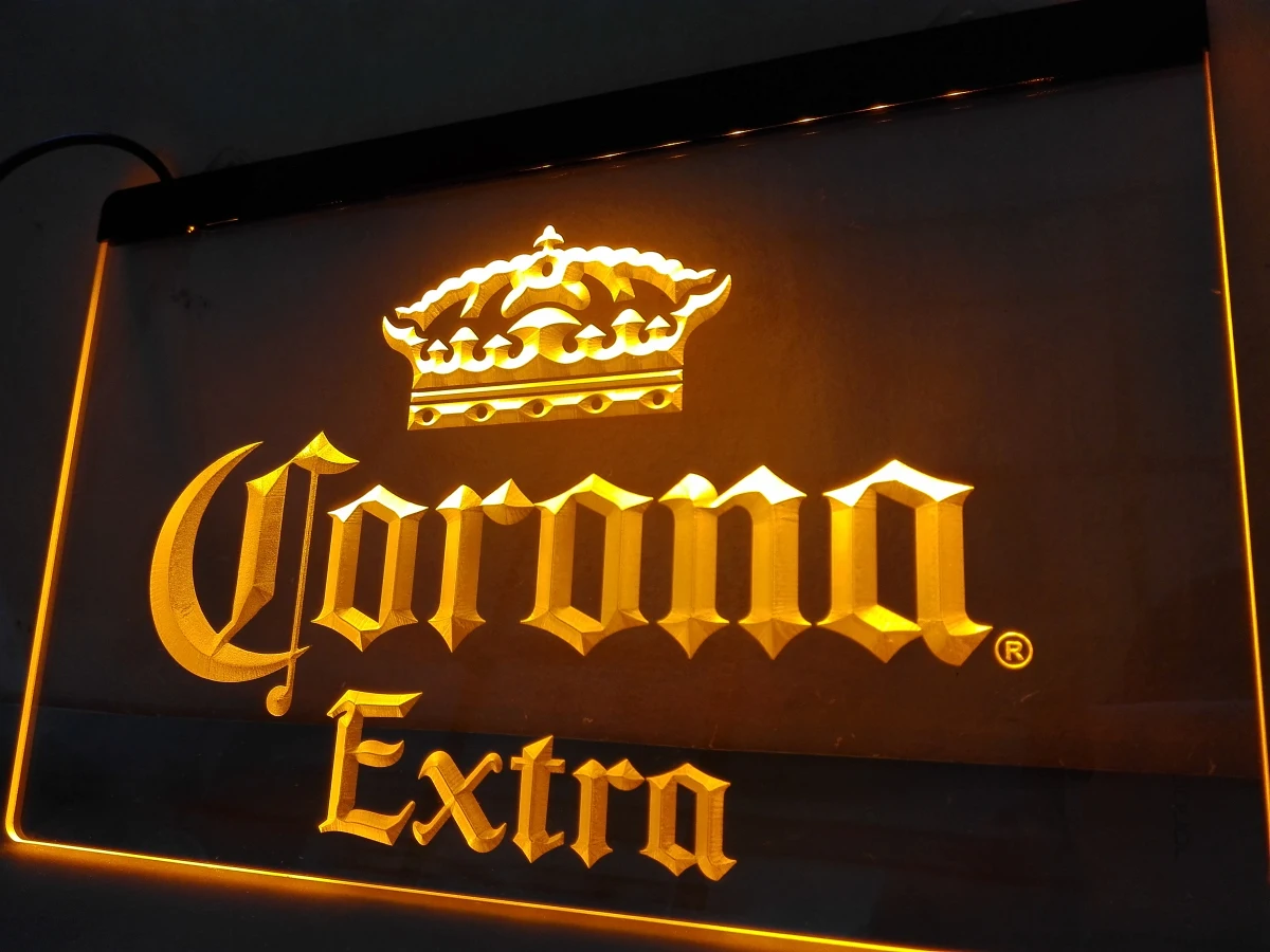 LE013 Corona Extra Beer Bar Pub Cafe LED Neon Light Signin Plaques & Signs from Home & Garden