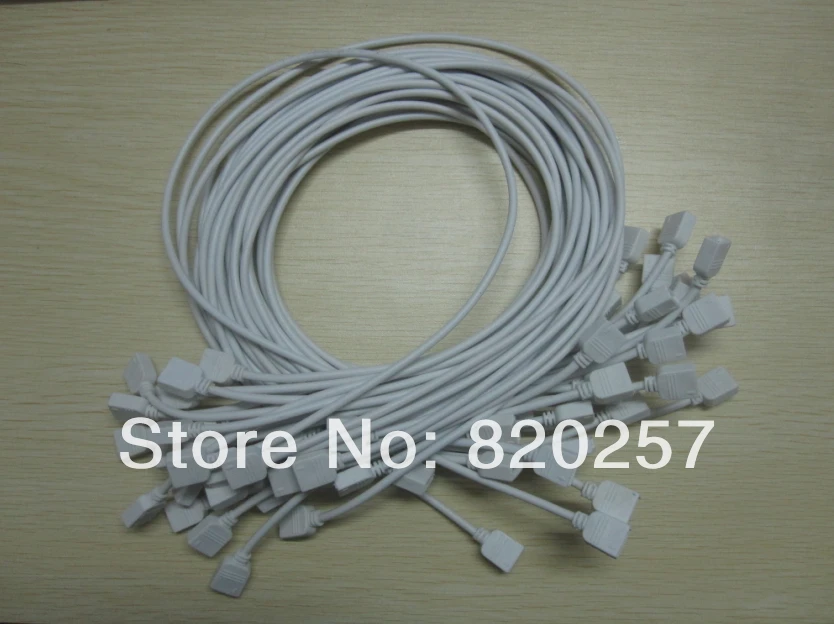 

Free shipping 30pcs Lot 3 pin female led connectors at both ends with 600mm white cable for CCT led strip light