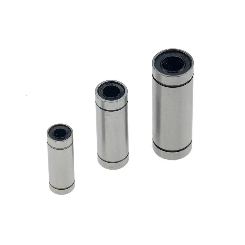 10 قطعة/الوحدة LM8UU LM10UU LM16UU LM6UU LM12UU LM3UU خطي جلبة 8 مللي متر CNC المحامل الخطية ل قضبان بطانة السكك الحديدية الخطية أجزاء عمود