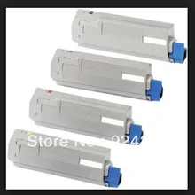 Картридж тонера для копиров 43865749/50 51 52/B/C/M/Y совместимый для OKI C5850/C5950 4 шт./лот, Премиум-качества