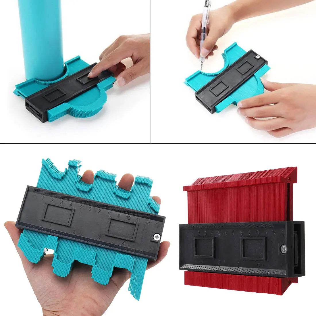

Plastic Profile Copy Gauge Contour Gauge Duplicator Standard Wood Marking Winding Pipe Tiling Laminate Tool hand Tools