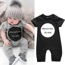 Fashion Baby Boy Print Romper Hot Infant Letter Jumpsuit Casual Todders Playsuit Outfits Kids Summer Clothes
