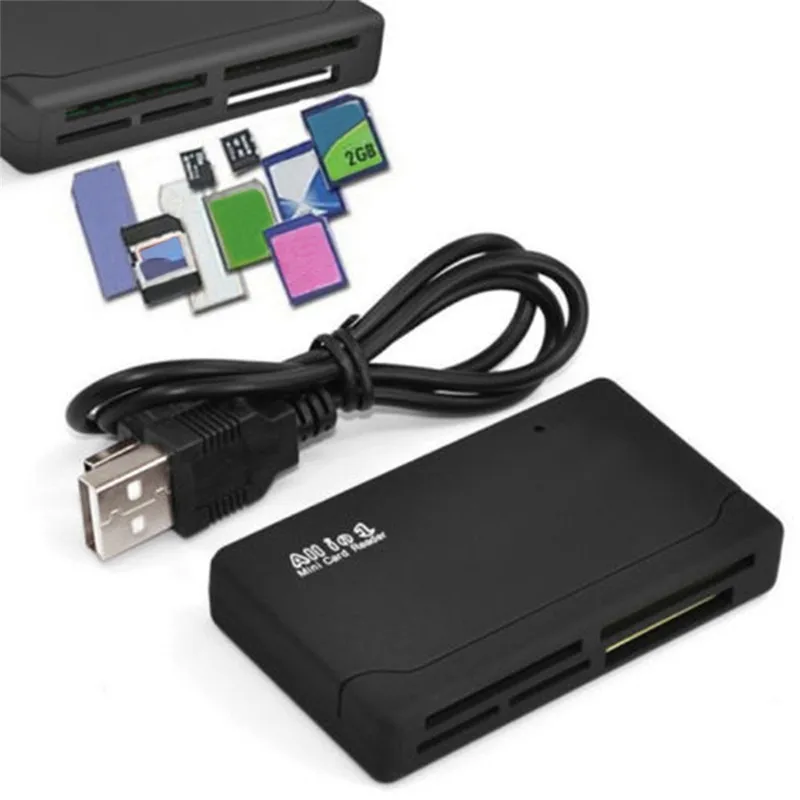 Все в одном USB 2 0 кардридер SD TF CF MS Micro считыватель смарт карт для Samsung Sandisk карты