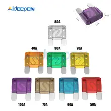 10pcs 20A-100A Grande Automotive Lama Fusibili Fusibile Auto 20A 30A 40A 50A 60A 70A 80A 100A Per Il Camion Dell'automobile accessori 2.9*3.5*0.9 centimetri