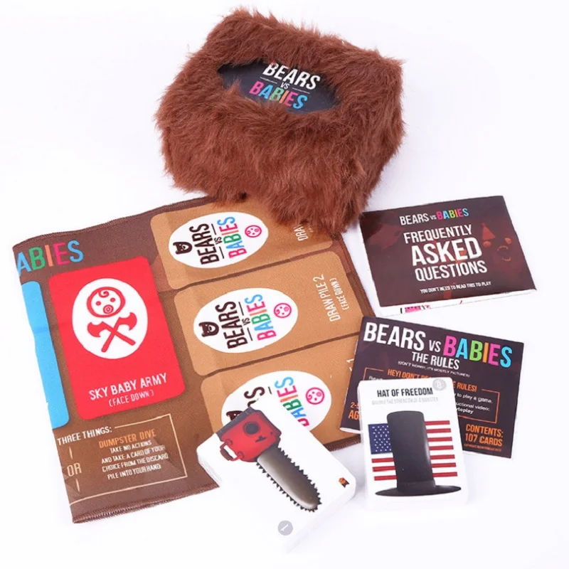 

2019 New Board Game Bears VS Babies Family Party Parent-child Game Cards Basic And NSFW Expansion Pack English version Kids Toys