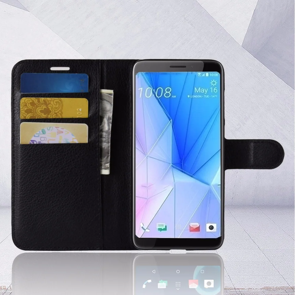 Для htc Desire U12 чехол откидной Чехол для бумажника книжка Кожаный мобильного