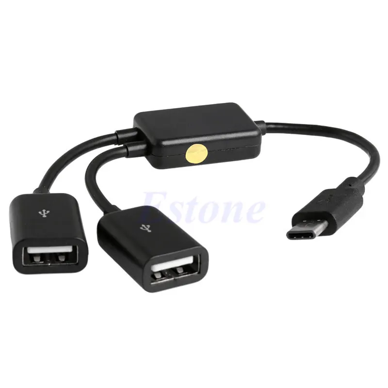USB 3,1 Тип C USB-C на 2-портный Dual Порты и разъёмы Hub адаптер для ПК ноутбук планшет для Macbook-Новинка; Лидер продаж