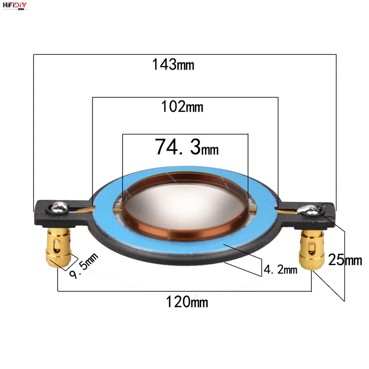 HIFIDIY LIVE 34,5 38 44,5 51,5 72 74 ядро твитеры звуковая катушка мембрана титановая пленка ВЧ динамик ремонт аксессуары diy запчасти - Цвет: 74.5