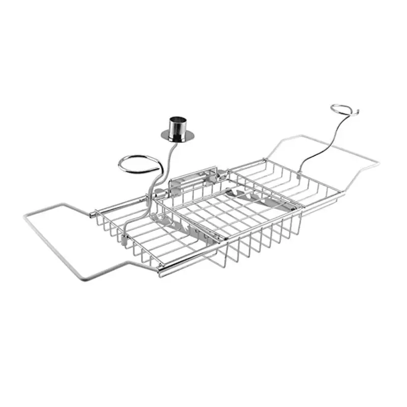Над ванной ванна стойки душ Органайзер Ванна Caddy лоток с удлиняющимися сторонами