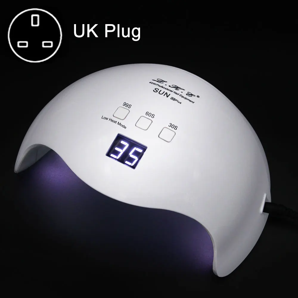 Сушилка для ногтей LKE SUN X2 лампа для ногтей 72 Вт Портативный Светодиодный УФ-лампа для ногтей профессиональная Сушилка для ногтей оборудование подходит для всех гелей - Цвет: SUX X9 UK Plug