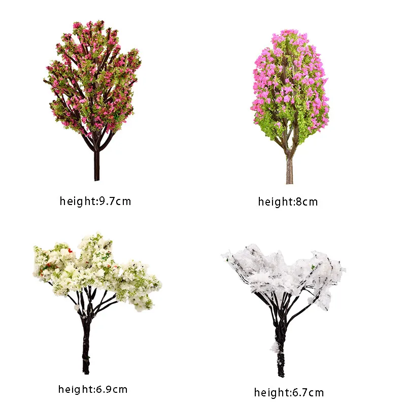 4 шт./компл. мини дерево миниатюрные растения микропластиковая Смола ремесла фигурка бонсай украшения для террариума сказочные Садовые принадлежности