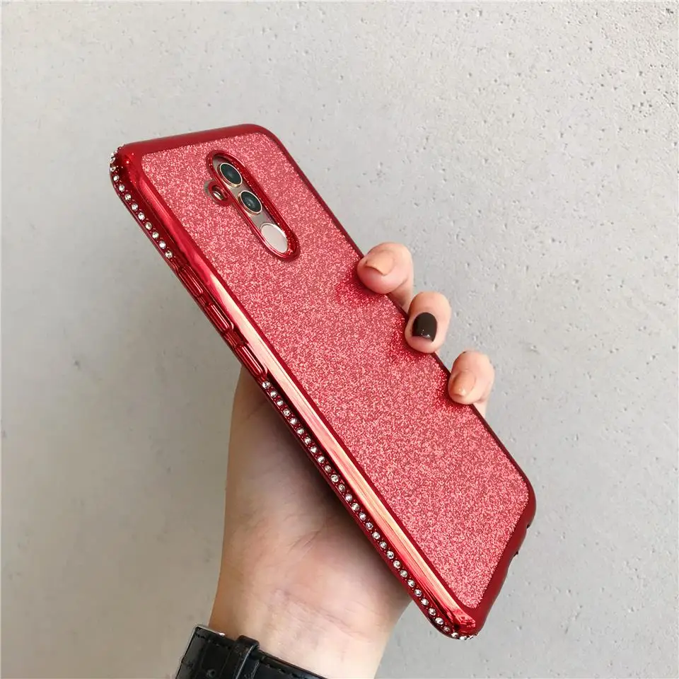 Для huawei Коврики 20 10 P20 Lite чехол P30 Pro Nova 3 крышка Блестящий Защитный Алмазный ТПУ для