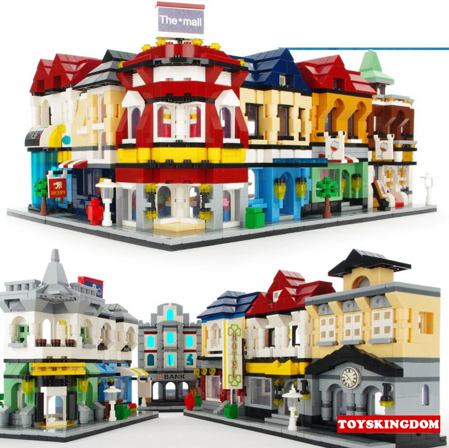 

City mini street view block tax bureau bank Restaurant bookstore hotel stock exchange Chateau mall Opera House salon bricks toys