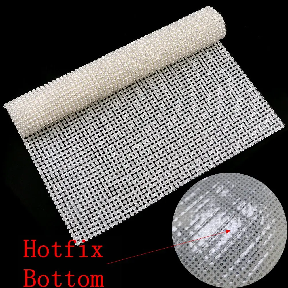1 лист 50*29,5 см полукруглый искусственный жемчуг бисер отделка горячей фиксации жемчужная сетка отделка для украшения свадебного платья/одежды