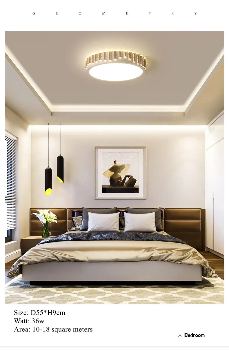 lamp ceiling modern design metal light fixtures bedroom 5
