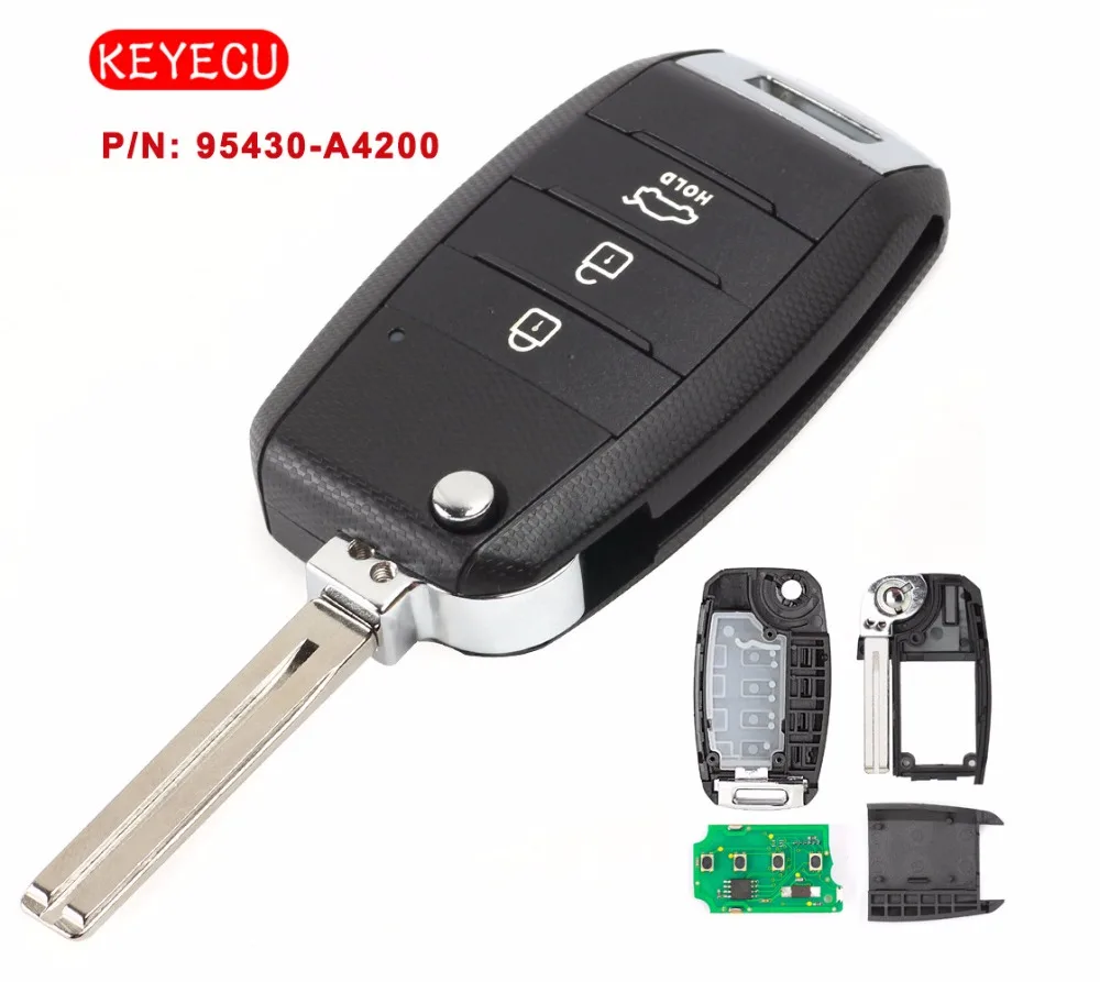 kia rondo chip fob carens remote control id60 6f sportage button key 433mhz upgraded keyecu