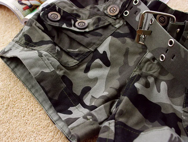 Женские летние камуфляжные шорты Карго размера плюс, военные шорты с карманами на молнии, Женские панталоны, сексуальные хлопковые шорты 4XL