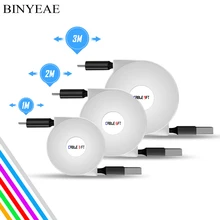 1/2/3 м Тип usb с выдвижным кабелем для Samsung Galaxy A3/A5/A7 S8 S9 плюс USB-C Портативный кабель для зарядки телефона Зарядное устройство