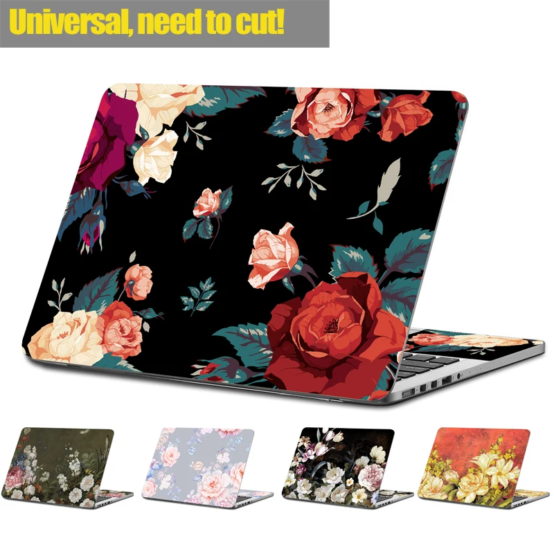 

Floral Design Decal Vinyl Skin Sticker for MacBook Air Pro 14"12" 15'' Notebook Decals Cover for /Xiaomi 13/HP/Dell/Asus