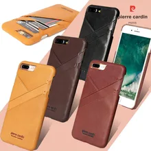 PIPIERRE CARDIN пояса из натуральной кожи слот для карты задняя крышка для iPhone 7/7 Plus Хорошее качество дизайн 4 цвета