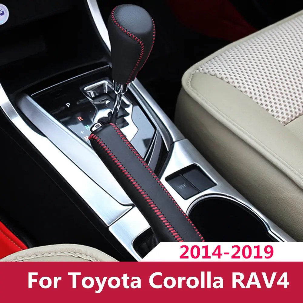 Ручка переключения передач из натуральной кожи для Toyota Corolla RAV4 2014 2017 2018