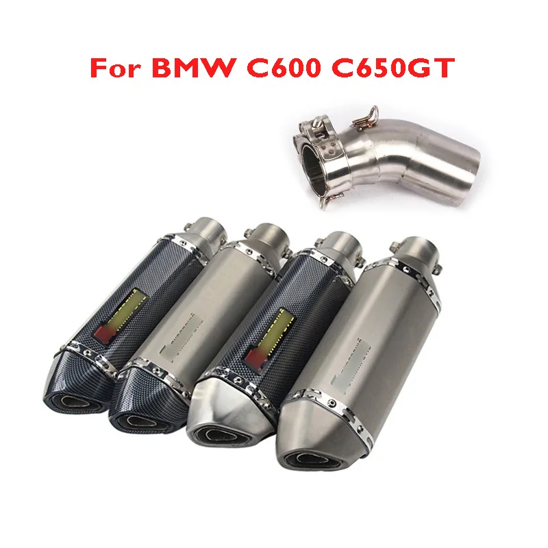 

C600 C650GT Motorcycle Exhaust Pipe Muffler Silencer Escape Connect Mid Link Pipe Slip on C600 650 for BMW C600 C650GT 2011-2020