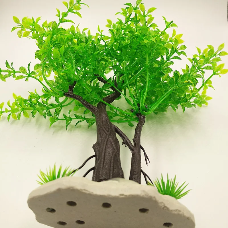 Plastic Green Tree Artificial Aquarium Plants Ornament Decor Fish Tank Aquarium Decoration