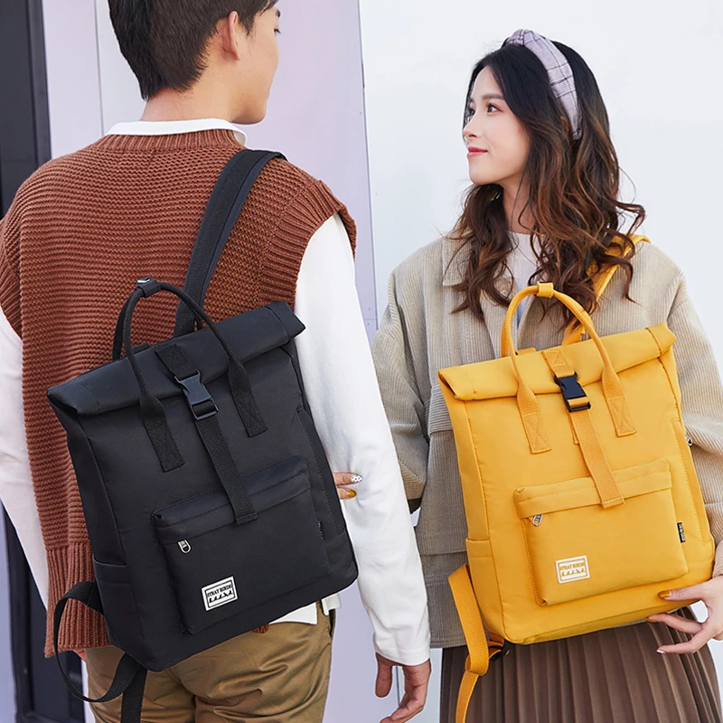  Fashion Youth Backpack Personality Casual Canvas Bagpack Unisex Large Capacity Tablet Bag Student B - 32962563385