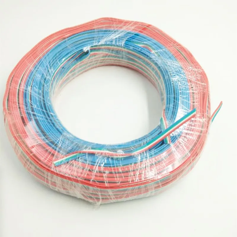 18awg 4 Pin Flat Ribbon Cable With Molded Connector 100m