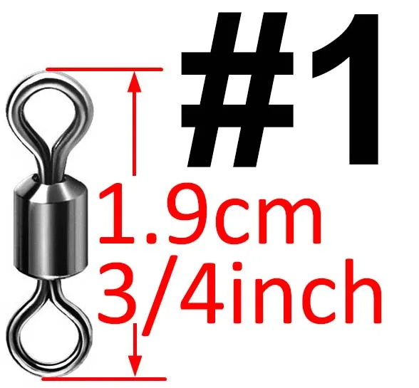 500 шт. рыболовный баррель из нержавеющей стали, поворотное твердое кольцо, размеры, Поворотный соединитель, аксессуары для рыбалки - Цвет: 1
