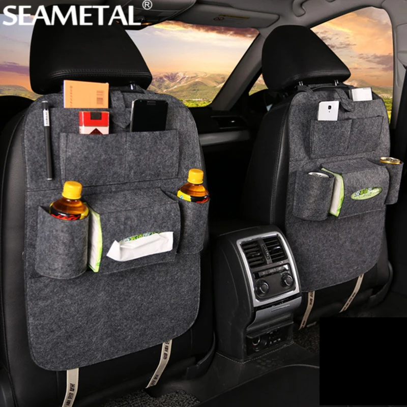 Car Organizer Storage Bag Back Seat Box Organizer Holder In Cars Backseat Pockets Drink Phone
