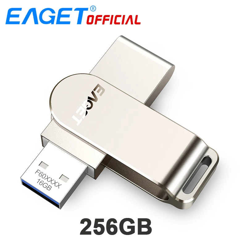

EAGET F60 256GB USB Flash Drive Memory Stick USB3.0 Metal Mini Flash Disk 256GB Memory Pendrive External Storage Large Capacity