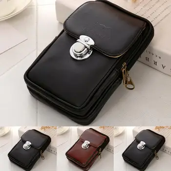 

Waist Packs 2019 Men's Simple Retro Versatile Casual Double-deck Cellphone Waist Packs
