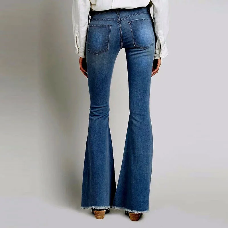 Расклешенные джинсы с низкой талией женские отбеленные расклешенные узкие женские широкие брюки Femme базовые винтажные джинсовые шаровары размера плюс