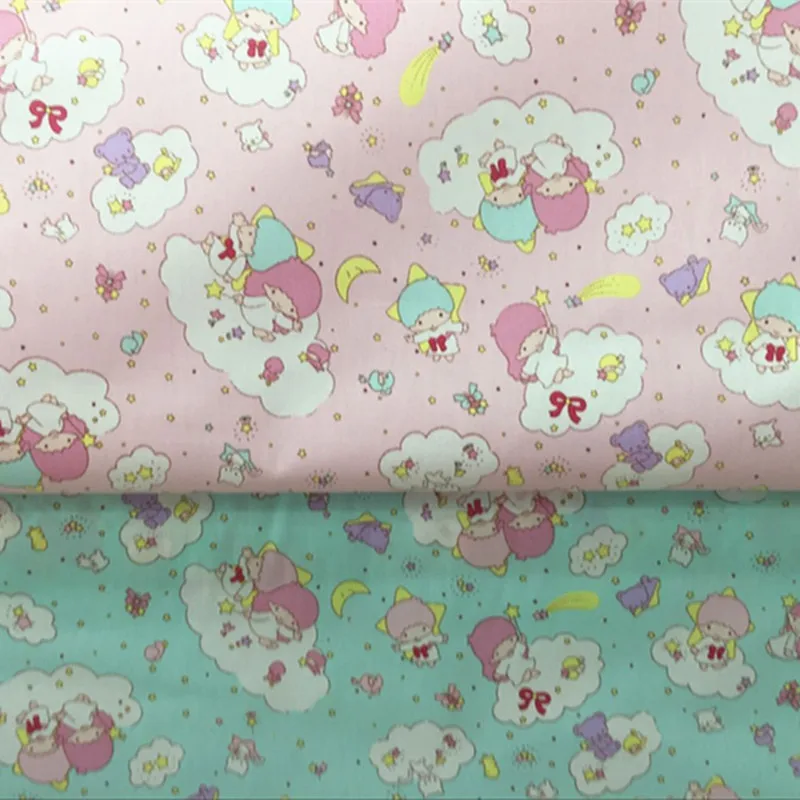 

half meter 50*160cm star cute girl print patchwork cotton fabric for Tissue Kids home textile for Sewing Tilda Doll CR-A215