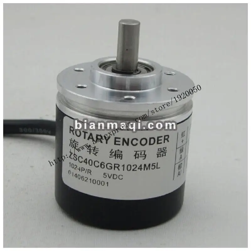 

Hot ZSC40C6GR1024M5L solid shaft rotary encoder 1024 Spools 6mm outer diameter 40mm