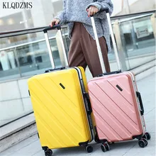 KLQDZMS 20/24 дюймов Высокое качество ПК катящийся багаж чемодан на колесиках Сумки алюминиевая рама путешествия чемодан на колесиках