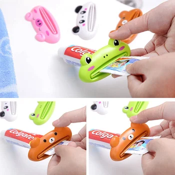 

Frog Toothpaste dispenser Tube Rolling Holder Squeezer Easy Press Squeezing Tool Home Bathroom Accessories Toothpaste dispenser