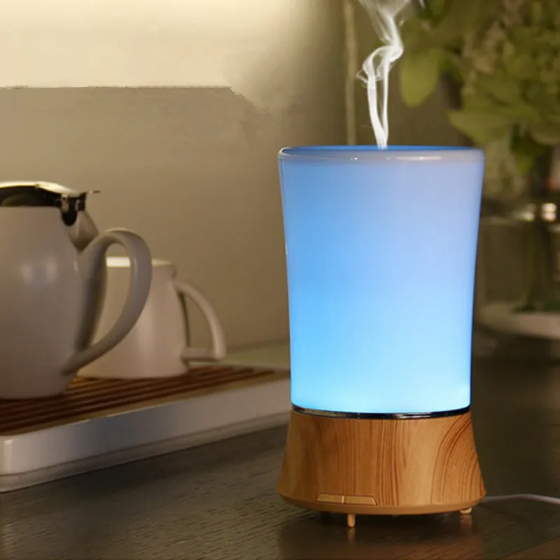 

150ml Ultrasonic Aroma Air HumidifierS Portable Aromatherapy Diffuser Essential Oil With 7 Changing Color LED For Home Decor