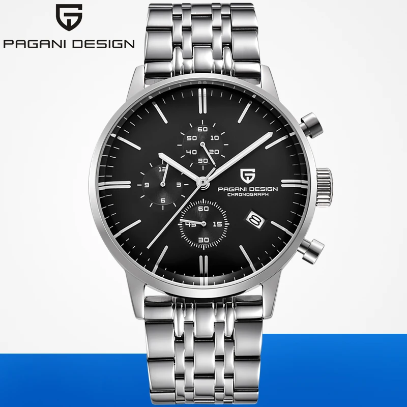 

PAGANI DESIGN 2019 Men Chronograph Watches Top Brand Luxury Waterproof Sports Military Quartz Watch Mens Clock Relogio Masculino