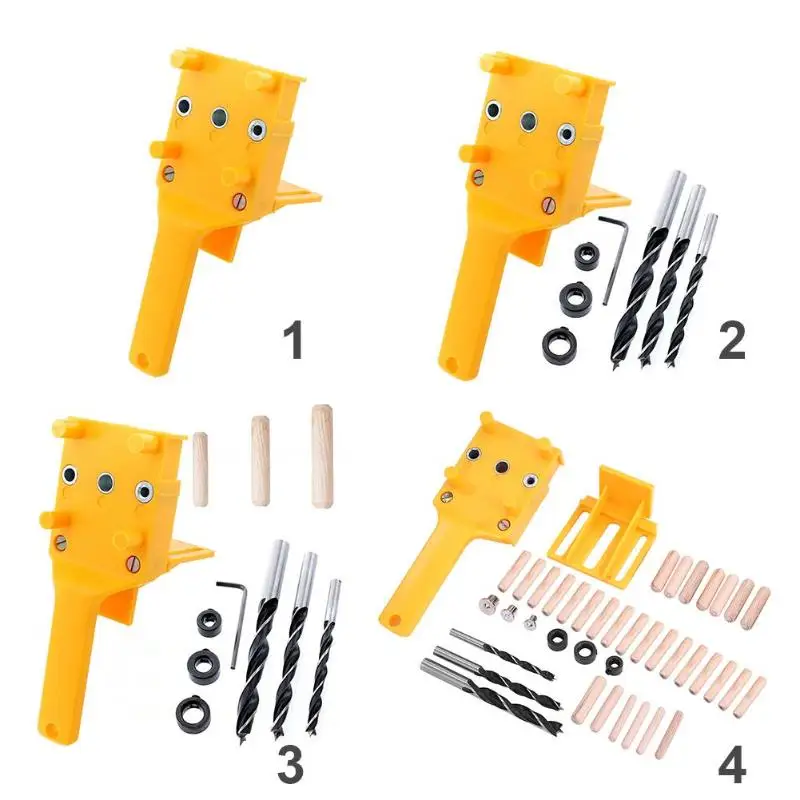 

Pocket Hole Jig ABS Plastic Woodworking Handheld Jig for 6/8/10mm Drill Bit Dowel Joints Drilling Carpentry Guide Tools