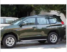 Black Roof Rack Side Rails Bars Luggage Carrier For Toyota Prado FJ150 2010-2018 цена Black Roof Rack Side Rails Bars Luggage Carrier For Toyota Prado FJ150 2010-2018 цены онлайн