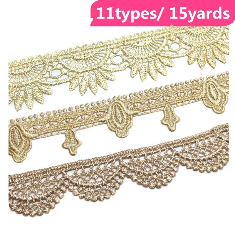 15Yards Sofa Lace Gold Chair Cover Car Cover Cushion Decorative Ribbon