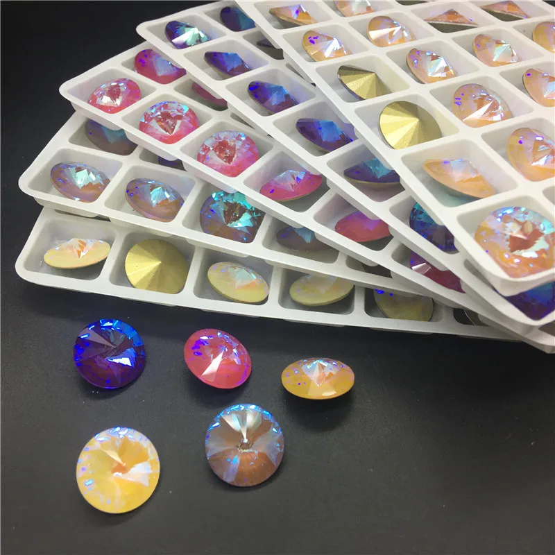 12p 9x18mm os Facetado Cristal Coser en joyas de diamantes de imitación granos flojos