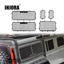 INJORA TRX4 T4 de ventana de Metal de malla de red de protección para 1/10 coche trepador de control remoto Traxxas Trx-4 Trx 4