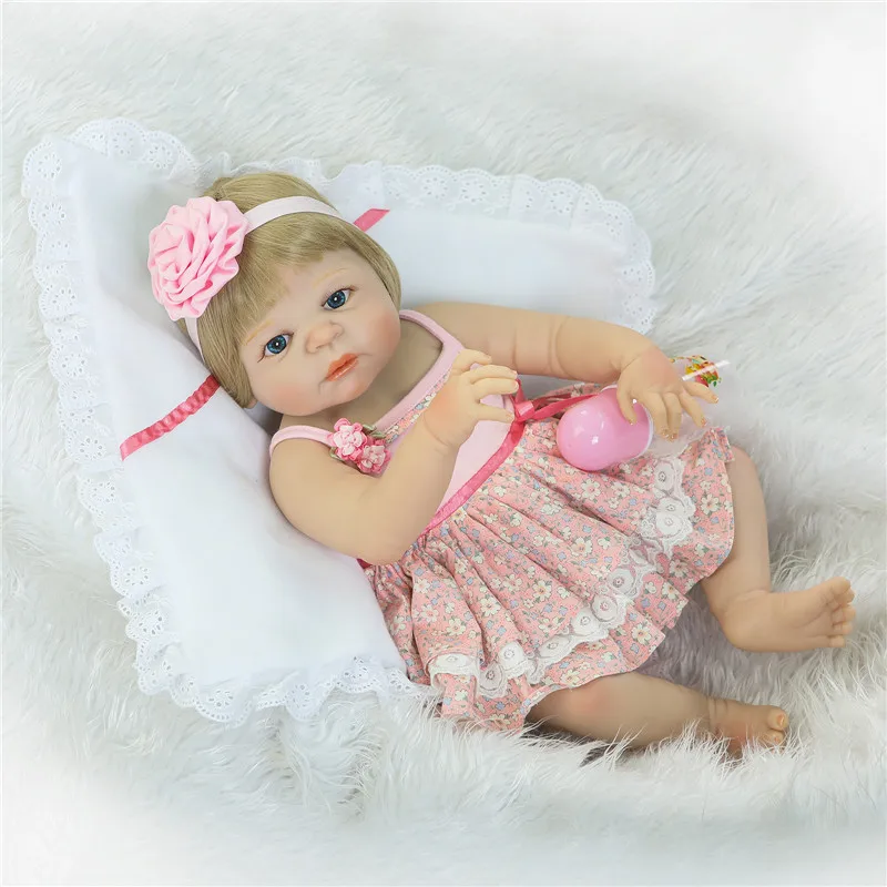 

NPK fashion silicone reborn baby dolls 23" victoria girl fake baby doll toys for children gift bebe com corpo de silicone