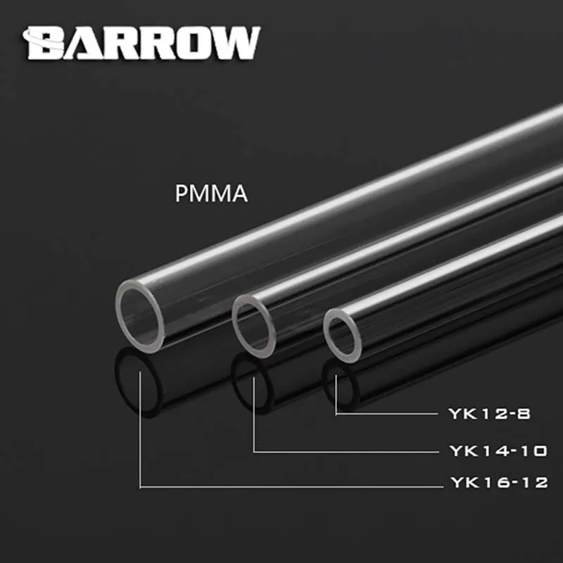 

Barrow water cooler Transparent PMMA Tube Acrylic OD*ID:12mm*8mm/14mm*10mm/14mm*12mm/16mm*12mm L:500mm heatsink gadget