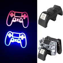 Горячий двойной зарядки зарядное устройство ABS станция для игры Беспроводной ручка PS4 SLIM PRO контроллер