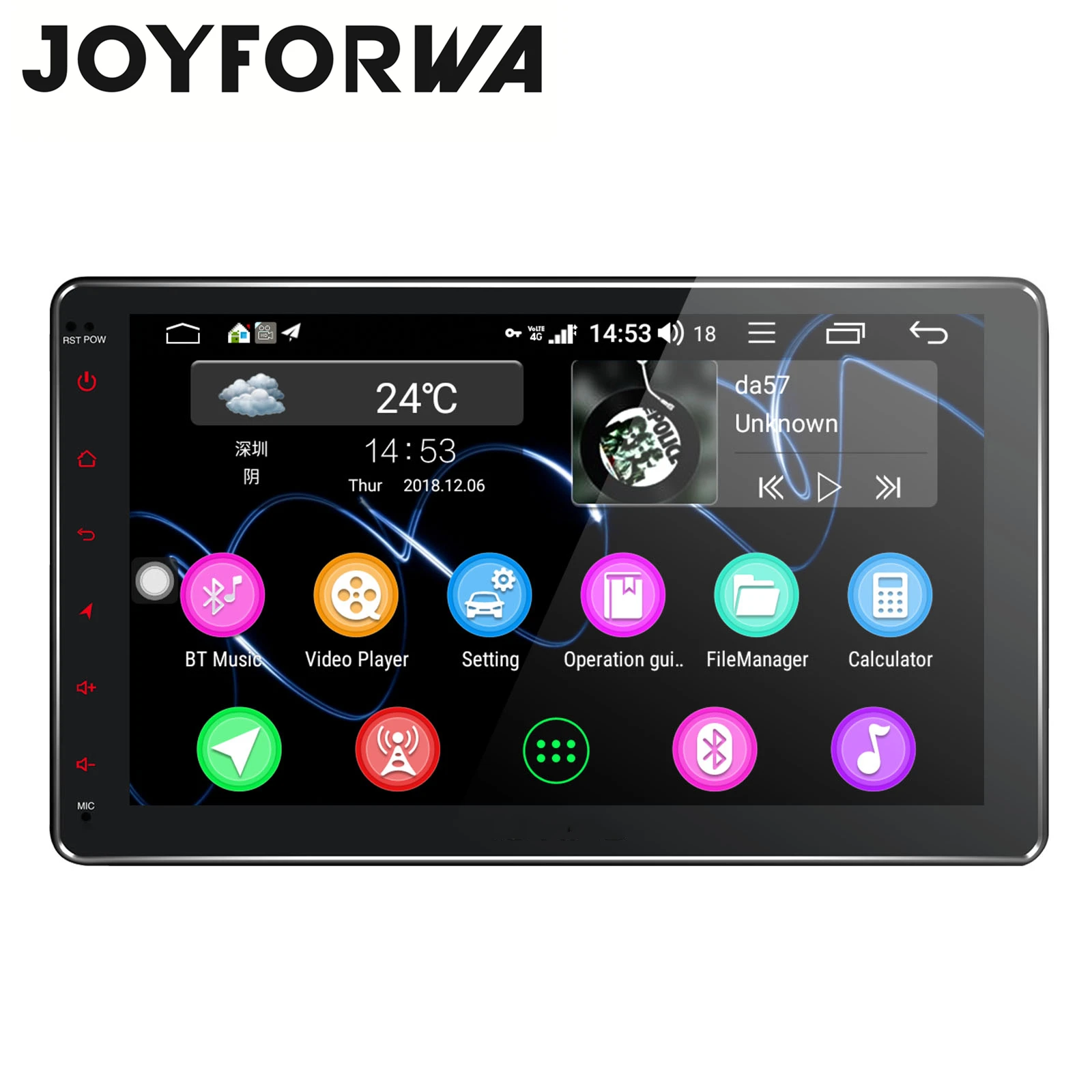 Top 10.1" 2Din Android 8.1 Car Stereo Radio Audio Player Tape Recorder GPS Navi DSP SPDIF Subwoofer 4G SIM Card WIFI Zlink DVR OBD 2