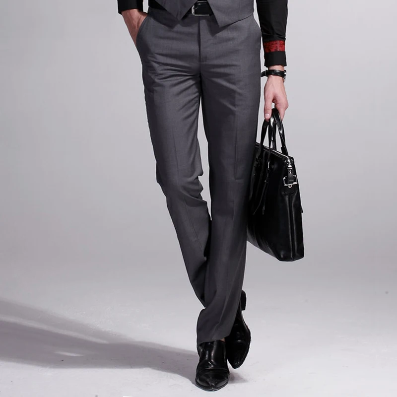 custom made Men 's Slim Pants Professional Dress Pants wool Pants Men
